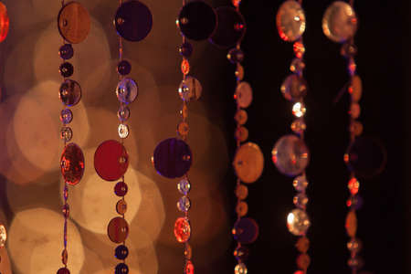 Circles, lights and colours warm red earth tonesの写真素材