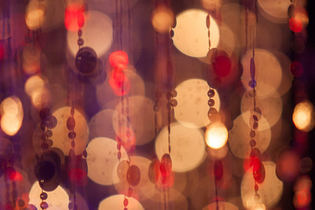 Circles, lights and colours warm red earth tones