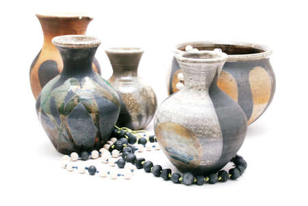 ceramic potsの写真素材