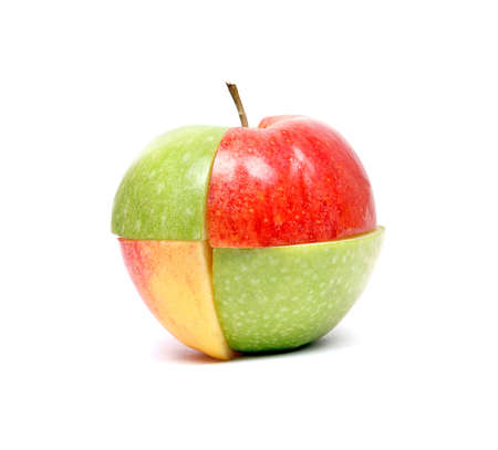fresh apple isolated on a white backgroundの写真素材