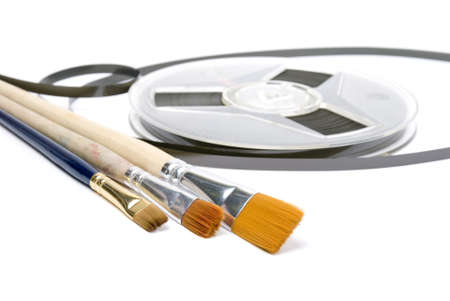 Film and brushesの写真素材