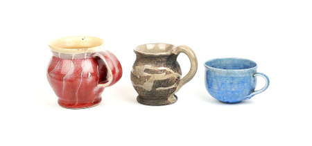 handmade cupsの写真素材