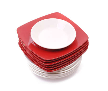 Stack of platesの写真素材