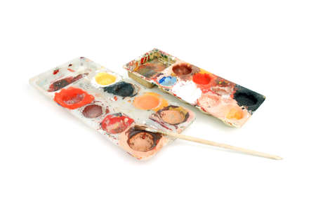 palettes and brushの写真素材