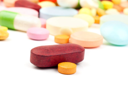 pills isolated on white background