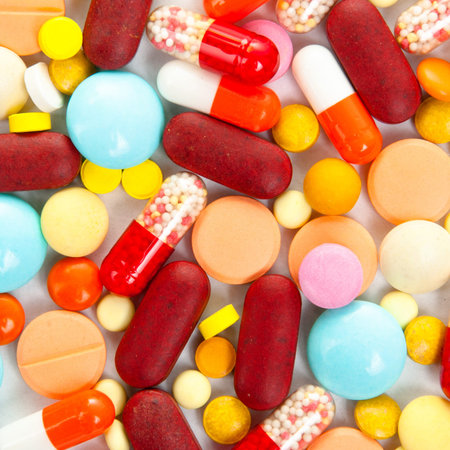 pills isolated on white background