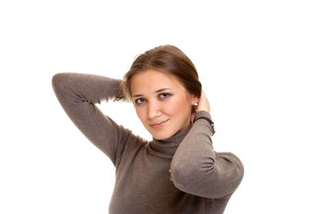Natural health beauty of a woman faceの写真素材