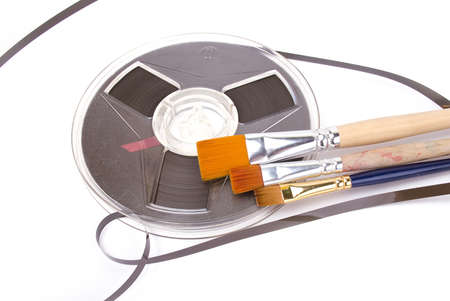 Film and brushesの写真素材