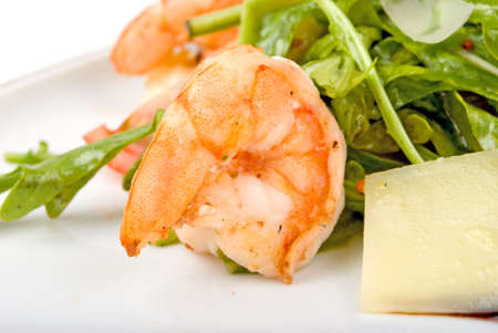 shrimps with vegetablesの写真素材