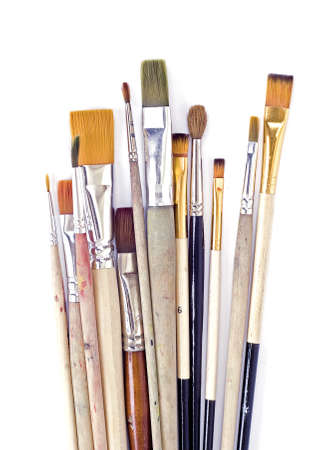 Collection of paintbrush of different size and formの写真素材