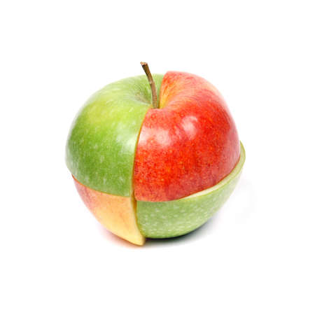 fresh apple isolated on a white backgroundの写真素材