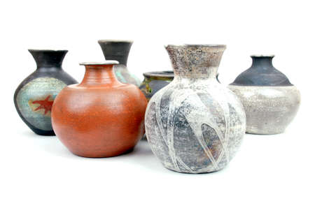 ceramic potsの写真素材