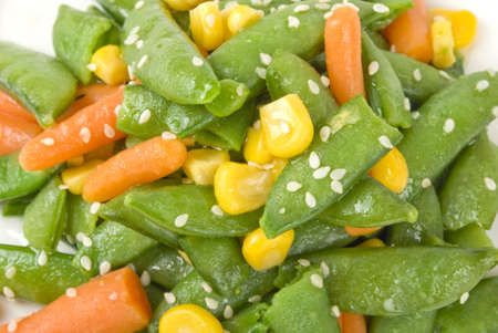 Salad with a string beanの写真素材