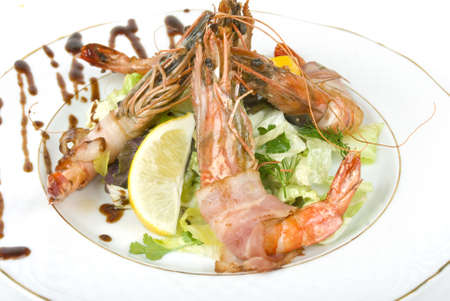 grilled shrimpsの写真素材
