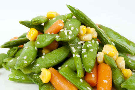 Salad with a string beanの写真素材