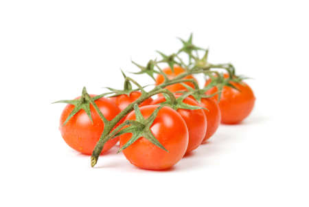 fresh tomatoes on whiteの写真素材