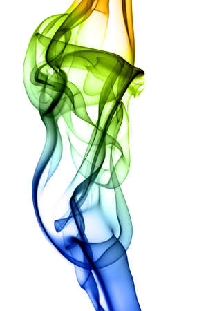 colorful abstract smoke isolated on backgroundの写真素材