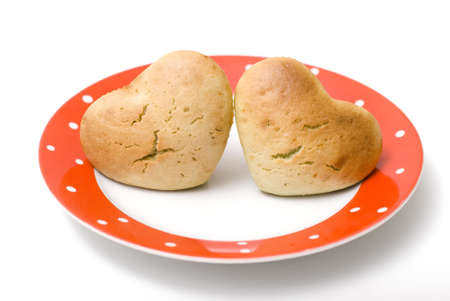 Valentine's day theme - Cake in shape of heartの写真素材