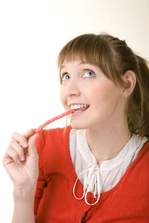 Sweet candy girlの写真素材