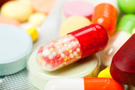 pills isolated on white background