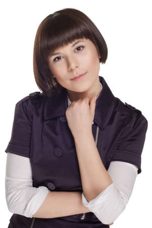 business woman with the book in handsの写真素材