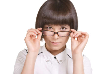 business woman with the book in handsの写真素材