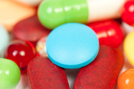 pills isolated on white background