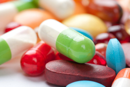 pills isolated on white background