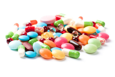 pills isolated on white background