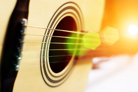 detail of classic guitar