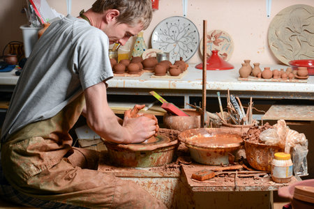potter at work