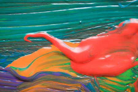 Abstract art backgrounds. Hand-painted background. SELF MADE.の写真素材