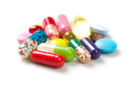pills isolated on white 