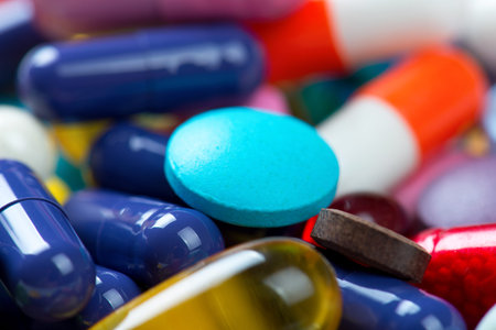 pills isolated on white background
