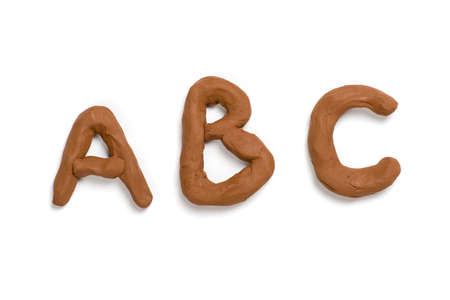 clay lettersの写真素材