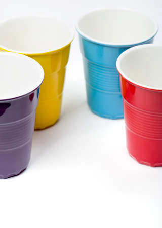 multicolored cupsの写真素材
