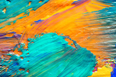 Abstract art background. Hand-painted background. SELF MADE.の写真素材