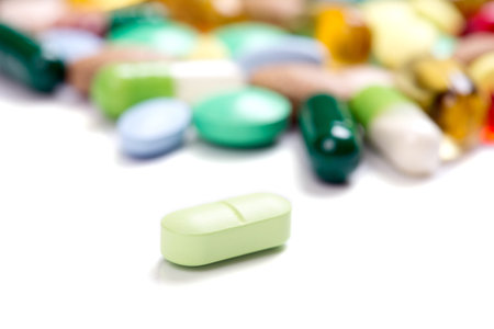 pills isolated on white background