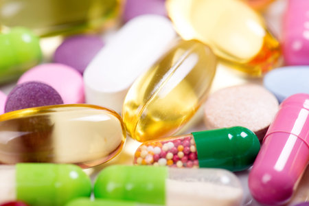 pills isolated on white background