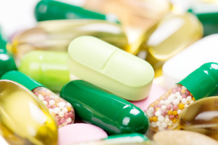 pills isolated on white background