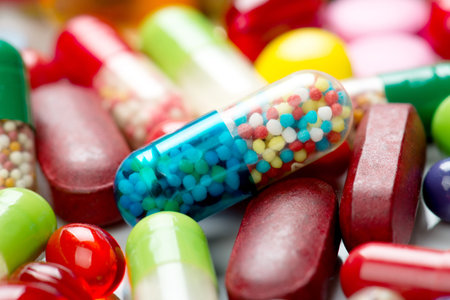 pills isolated on white background