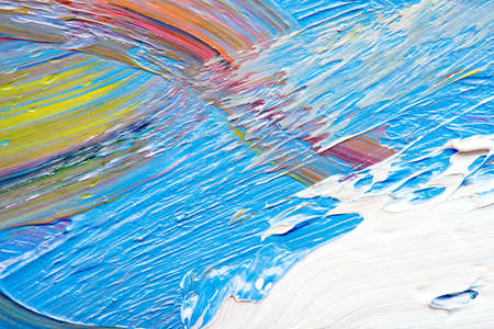 Abstract art background. Hand-painted background. SELF MADE.の写真素材