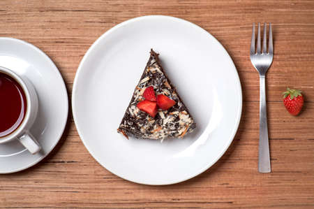 cake on plateの写真素材