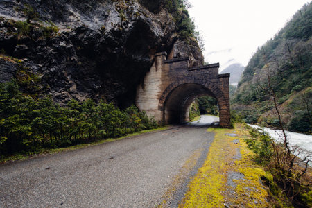 Tunnel in mountain in Abkhazia