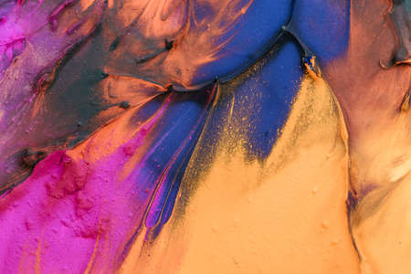 Hand drawn gouache painting. Abstract art background. Color texture.の写真素材