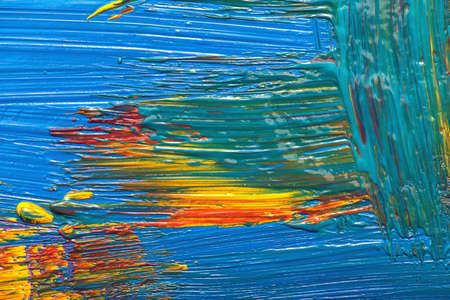 Abstract art background. Hand-painted background. SELF MADE.の写真素材