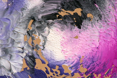 Hand drawn gouache painting. Abstract art background. Color texture.
