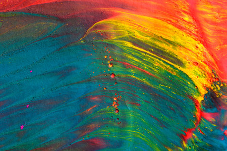 Hand drawn gouache painting. Abstract art background. Color texture