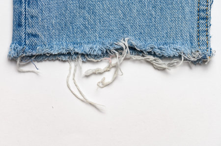 Jeans close up background. Denim stitchingの写真素材