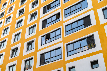 EU Modern european complex of apartment buildings. And outdoor facilities. Mixed media.の写真素材